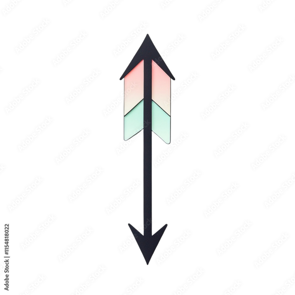 Arrow with a Bold Black Outline Isolated on Transparent Background Arrow with a Bold Black Outline Isolated on Transparent Background
