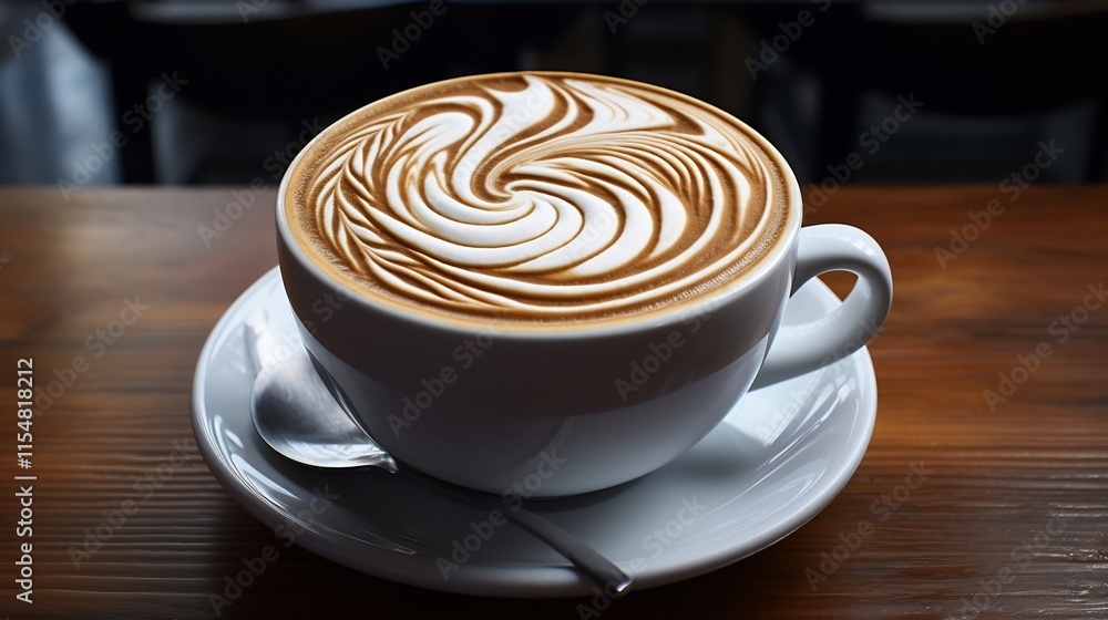 Elegant Latte Art Swan Design in a Stylish and Contemporary Caf Setting with Cozy Atmosphere and Refined Decor Elegant Latte Art Swan Design in a Stylish and Contemporary Caf Setting with Cozy Atmosphere and Refined Decor