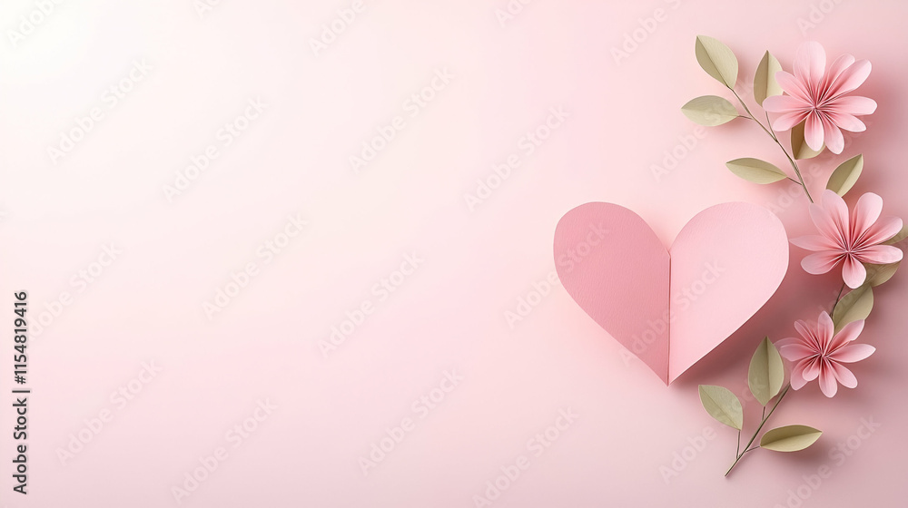 Pink Vector Heart Illustration for Valentine's Day Card Design Pink Vector Heart Illustration for Valentine's Day Card Design