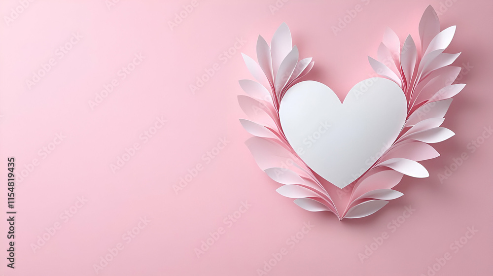 Pink Vector Heart Illustration for Valentine's Day Card Design Pink Vector Heart Illustration for Valentine's Day Card Design