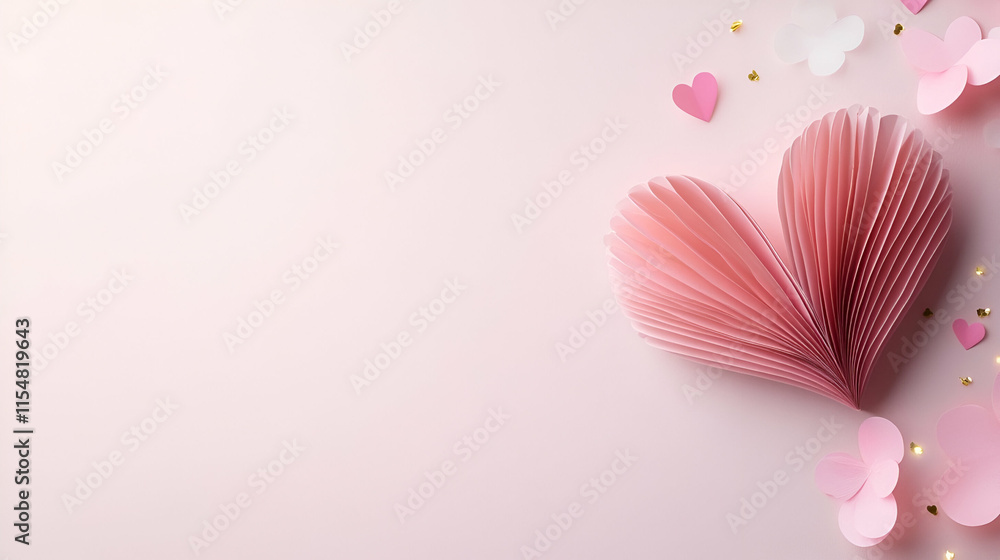 Pink Vector Heart Illustration for Valentine's Day Card Design Pink Vector Heart Illustration for Valentine's Day Card Design