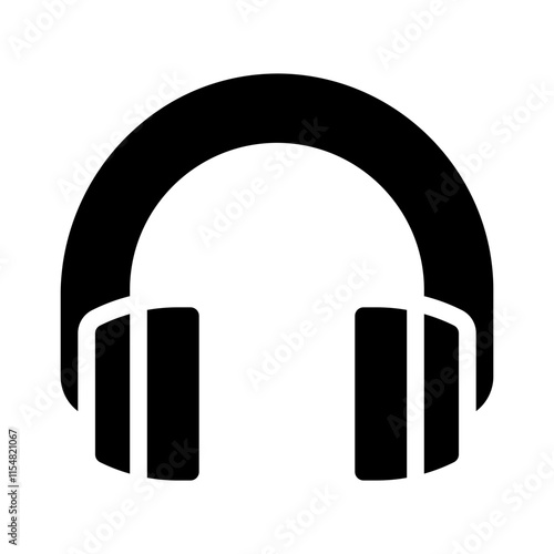 headphones glyph icon