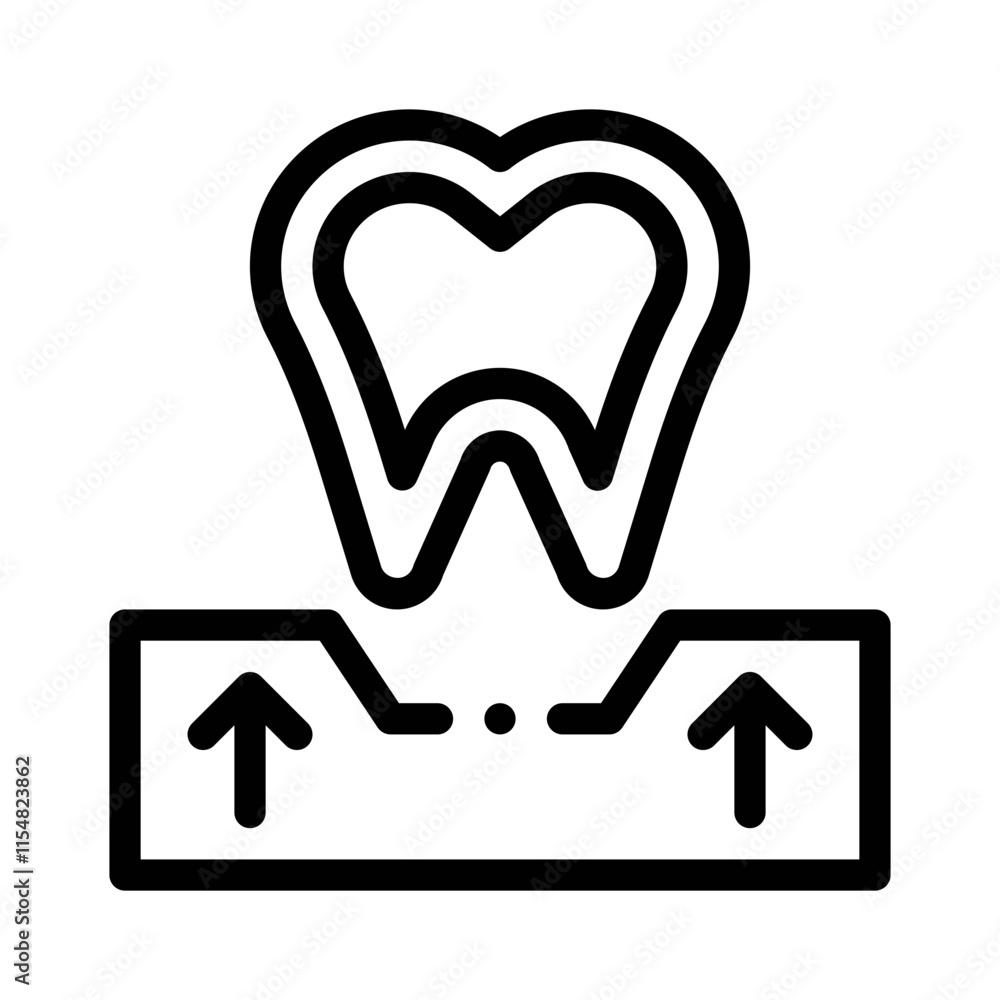 dental extraction line icon