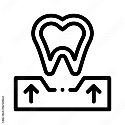 dental extraction line icon