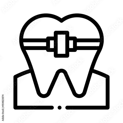 dental retainer line icon