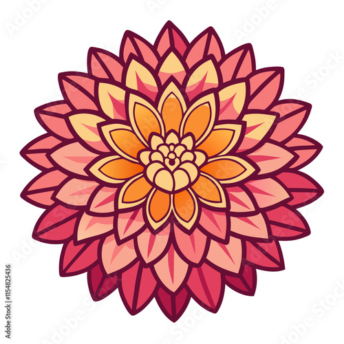 chrysanthemum flower icon design
