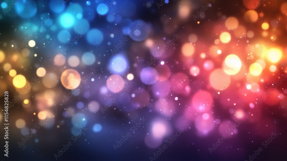 Abstract Multicolored Glowing Background with Blurred Bokeh Effect Abstract Multicolored Glowing Background with Blurred Bokeh Effect