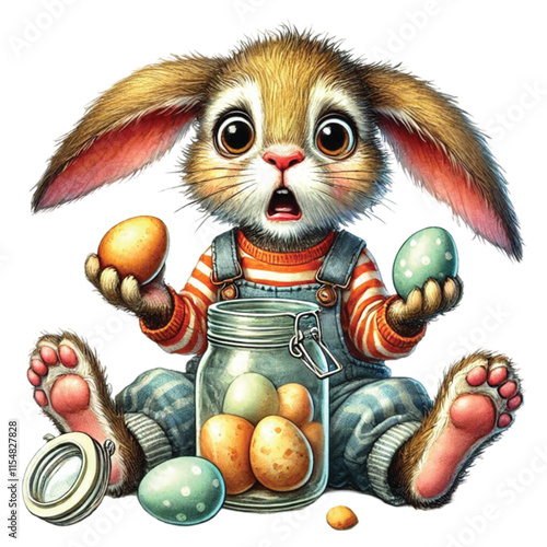 Funny Easter Bunny Sublimation Clipart