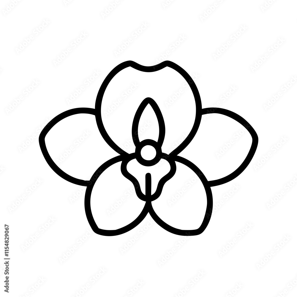 orchid flower icon design orchid flower icon design