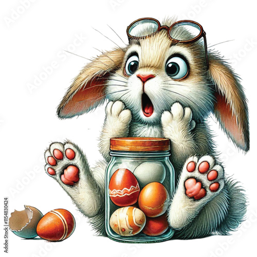 Funny Easter Bunny Sublimation Clipart