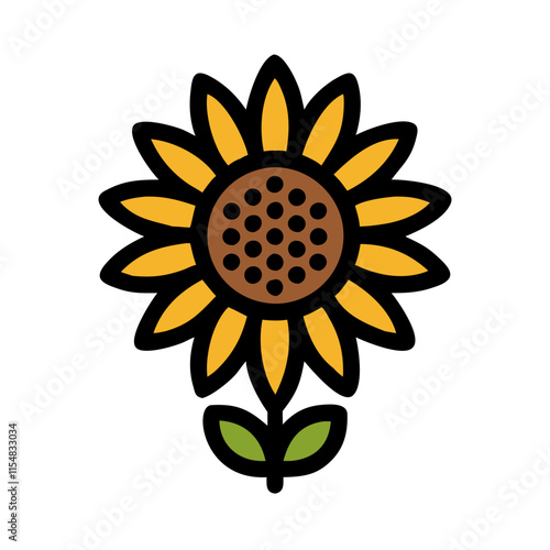 sunflower flower icon design