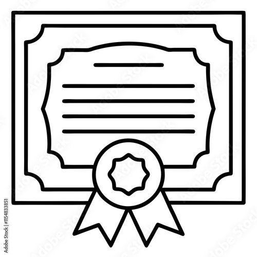 Bond Certificate Line Art Vector Design