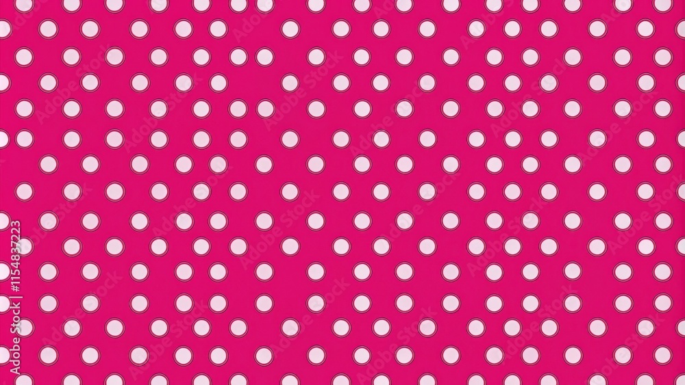 A Vibrant Pink Background with a Scattered Pattern of White Circles Featuring Subtle Black Outlines A Vibrant Pink Background with a Scattered Pattern of White Circles Featuring Subtle Black Outlines