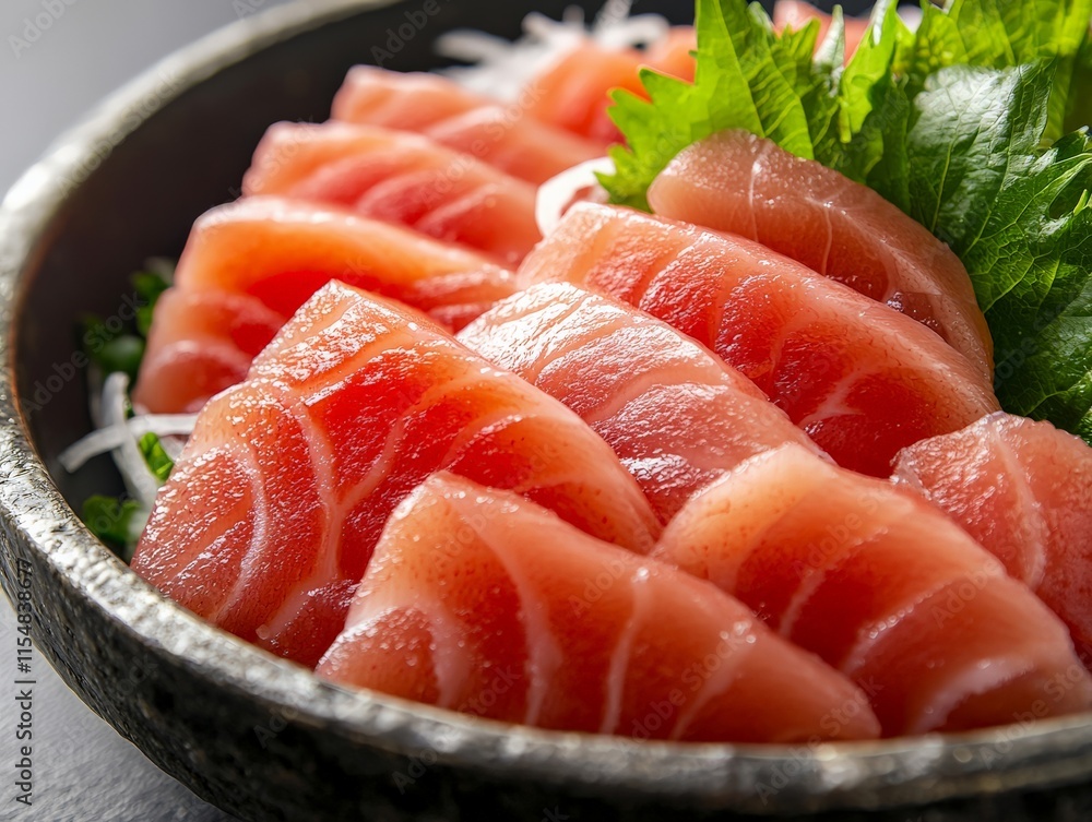 Gourmet Sashimi with studio lighting creating soft shadows, highlighting the fresh and delicate texture of the seafood, served in a fine dining setting Gourmet Sashimi with studio lighting creating soft shadows, highlighting the fresh and delicate texture of the seafood, served in a fine dining setting