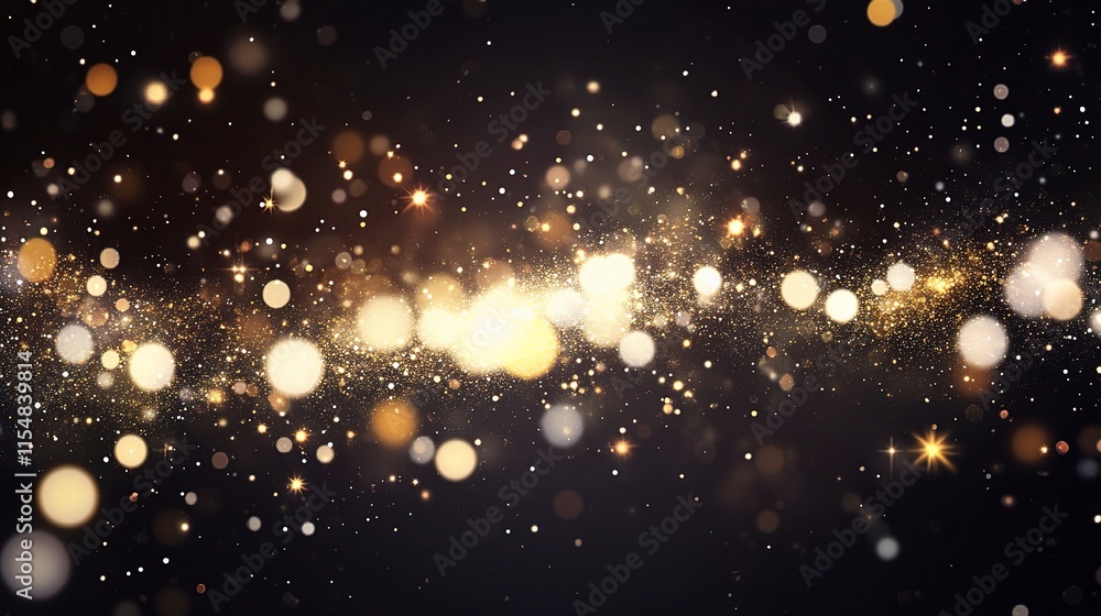 Obraz premium Vintage Glitter Background with Silver Lights and Abstract Elements