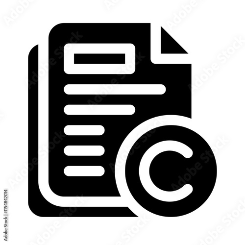 legal document glyph icon