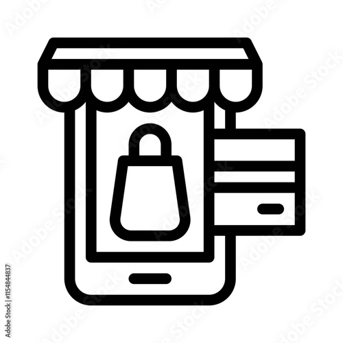 online store line icon