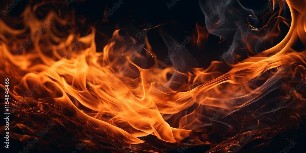 Close-up of a Flickering Flame with Orange and Yellow Hues Close-up of a Flickering Flame with Orange and Yellow Hues
