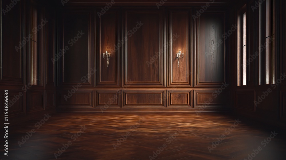 Dark Wood Background with Rich Mahogany Tones for Elegant Designs