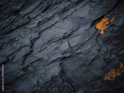 Detailed close-up reveals a rugged grey rock surface with intricate textures resembling an otherworldly formation, featuring vibrant orange highlights on the left photo