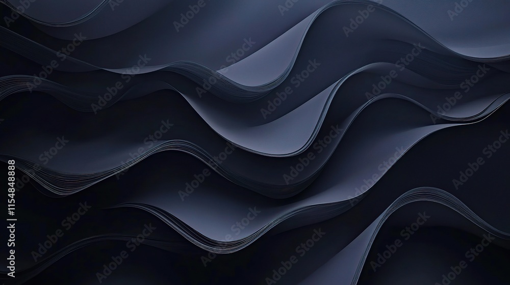 Elegant Dark Blue Abstract Waves on Paper Background Design Elegant Dark Blue Abstract Waves on Paper Background Design
