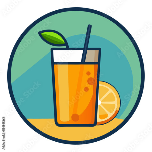 orange juice icon design