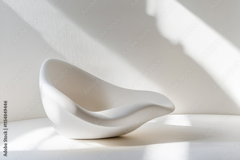 Abstract white sculpture in sunlight. Abstract white sculpture in sunlight.