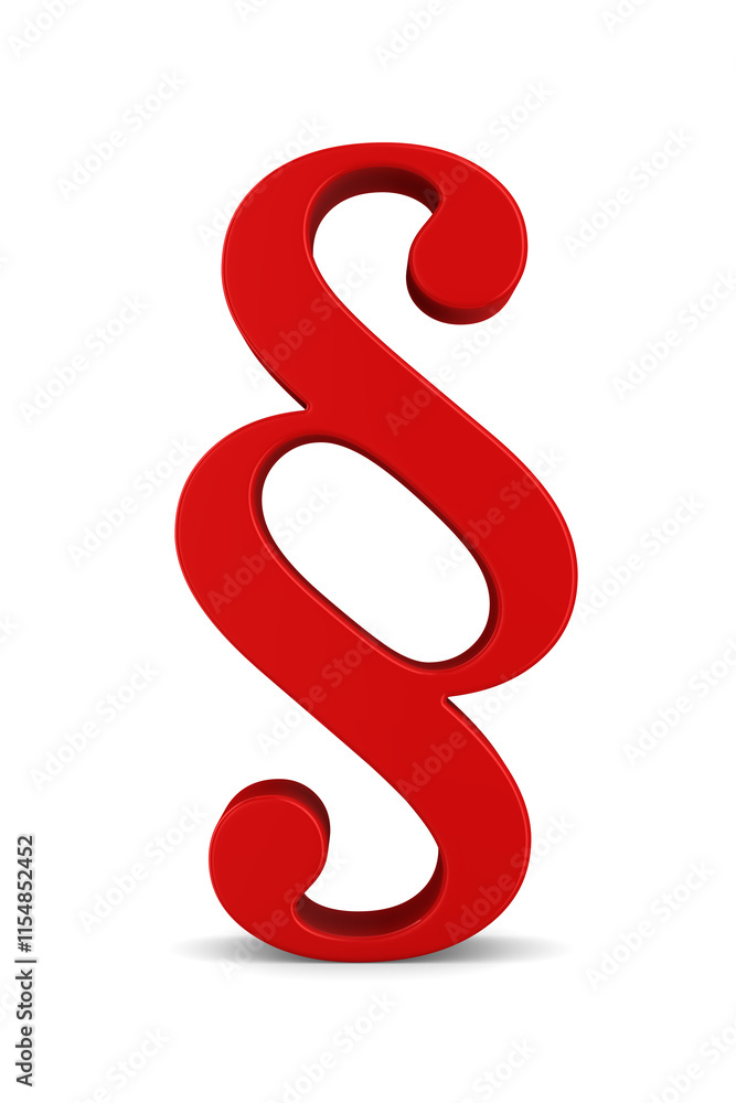 Symbol paragraph on white background. Isolated 3D illustration Symbol paragraph on white background. Isolated 3D illustration