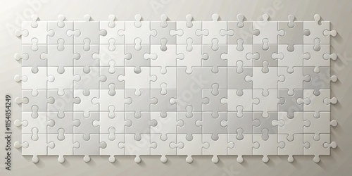 Complete White Jigsaw Puzzle A Symbol of Unity, Teamwork, and Problem-Solving photo