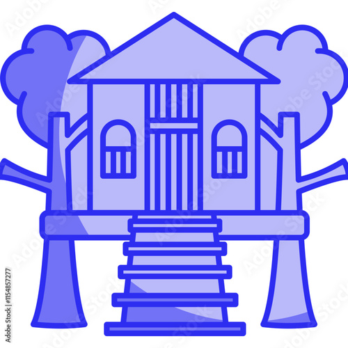treehouse icon element for design