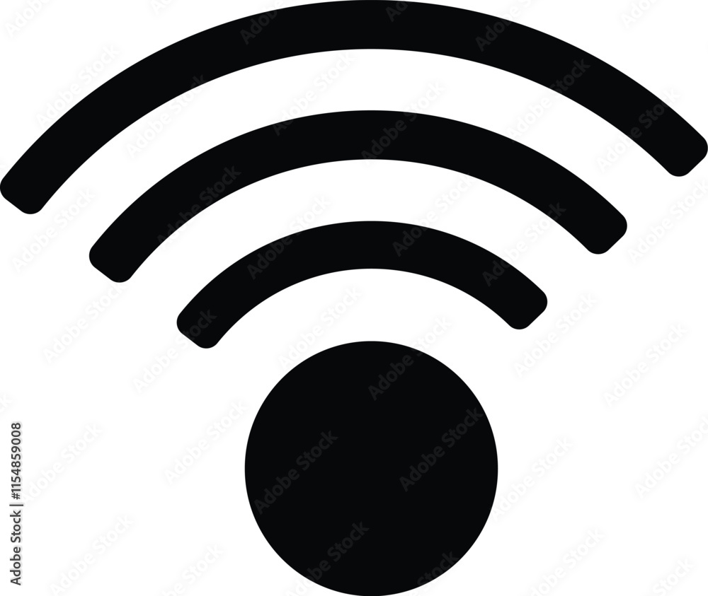 Wifi icon with white background Wifi icon with white background