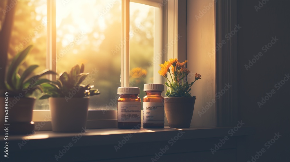 Medicine bottles neatly arranged on a wooden shelf, symbolizing the importance of organization and care in healthcare management. Medicine bottles neatly arranged on a wooden shelf, symbolizing the importance of organization and care in healthcare management.