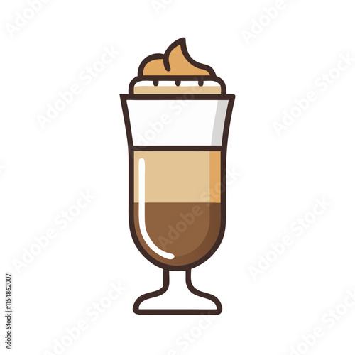latte macchiato icon design