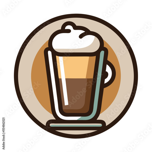 latte macchiato icon design
