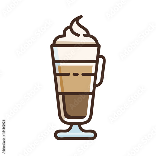 latte macchiato icon design