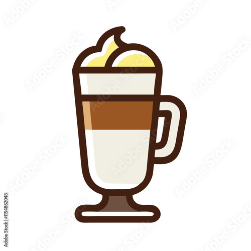 latte macchiato icon design