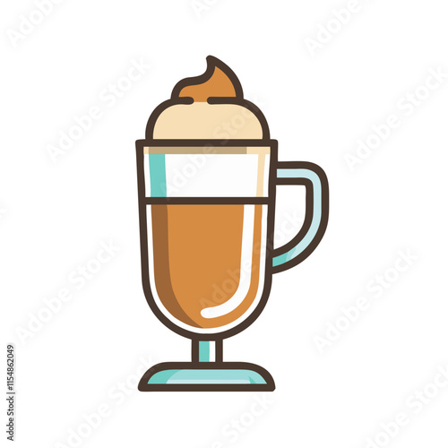 latte macchiato icon design