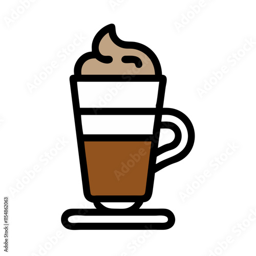 latte macchiato icon design