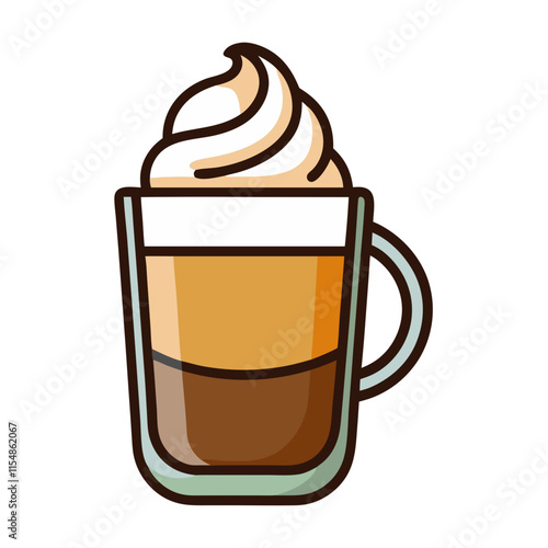 latte macchiato icon design