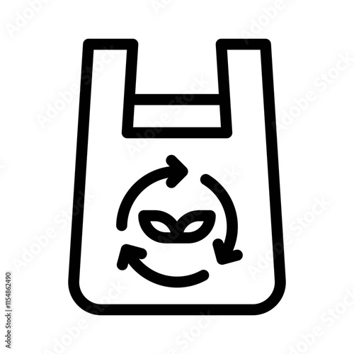 reusable bag line icon