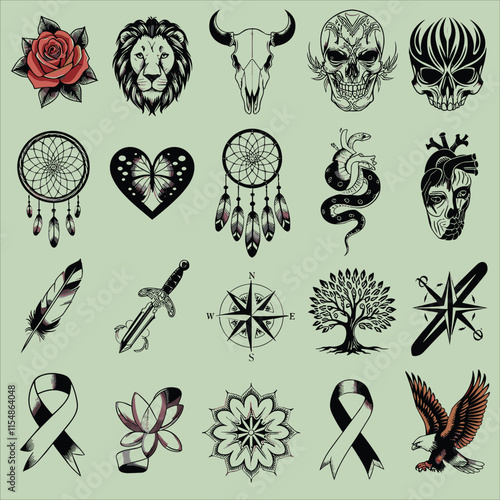 tattoo sticker vector