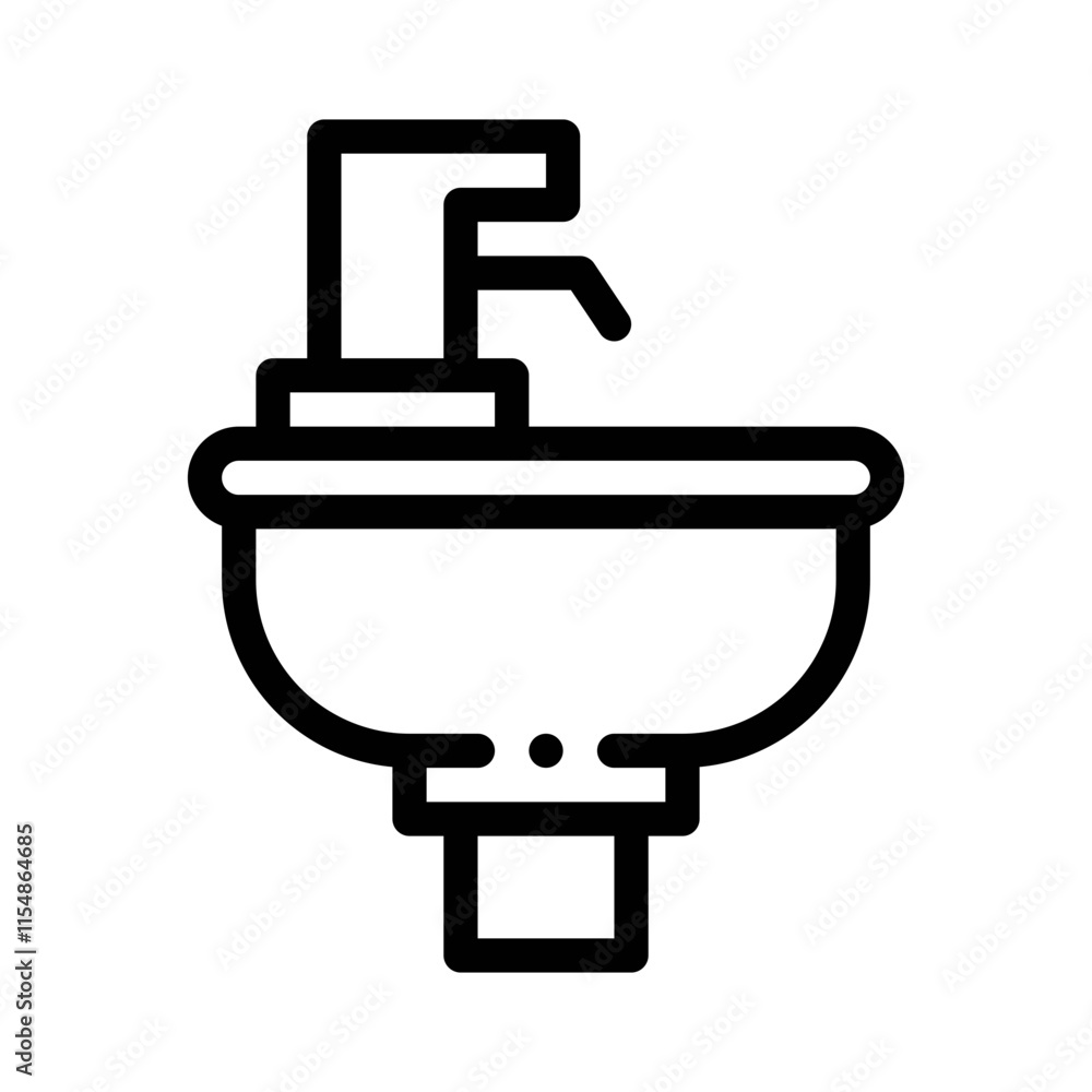 bidet line icon bidet line icon