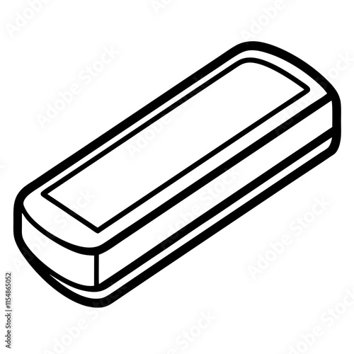 Eraser Line Art Vector Design