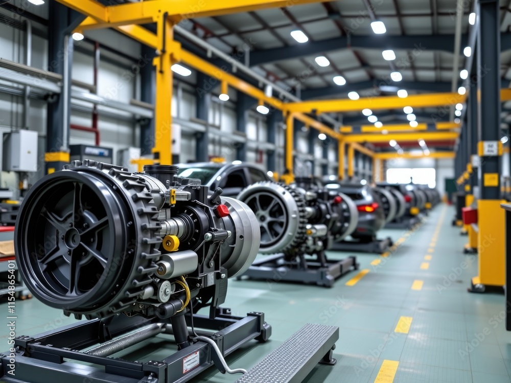 custom made wallpaper toronto digitalIndustrial Automotive Engine Manufacturing Factory Closeup