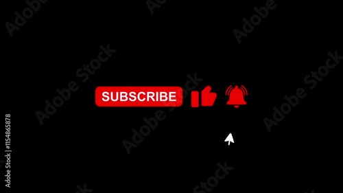 like subscribe and notification animation 4k video.