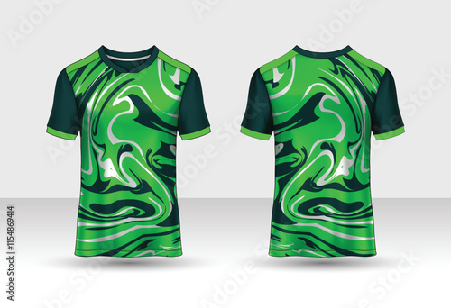 T-shirt sport vector design template,  Men football club uniform mockup, front and back view For all team logos, squad names, match events, and tournament branding.  
