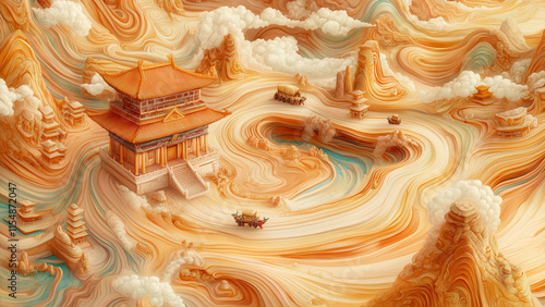 Dunhuang Dreamscape: Ancient Temples and Golden Sand