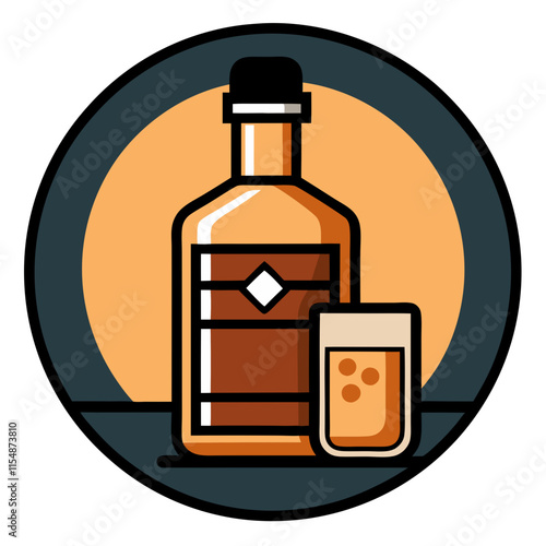 whiskey icon design