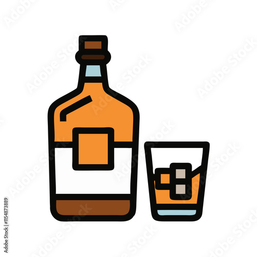 whiskey icon design