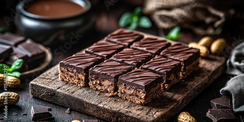 Delicious Chocolate Peanut Butter Bars Sweet Treats Dessert Confectionery